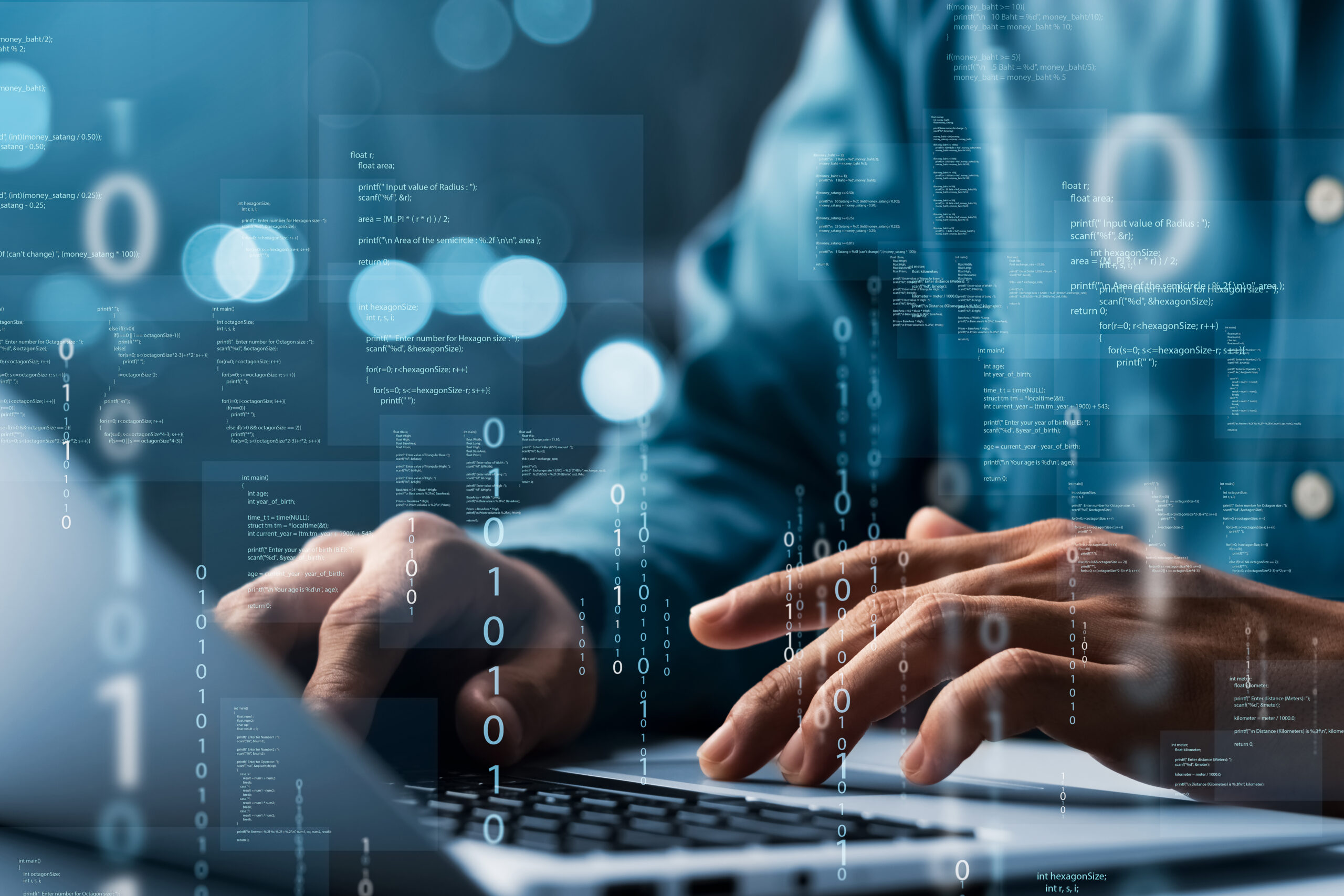 Programmers and cyber security technologies design websites and